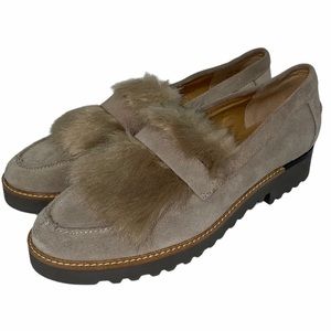 Franco Sarto Harriet Suede Loafer Faux Fur